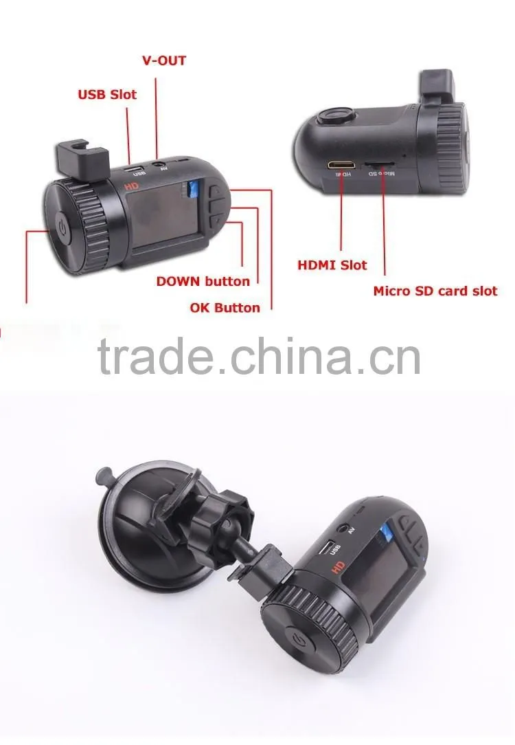 Mini Size Car DVR 0801 Full HD 1080P Car Dash Cam G-sensor 120 degree Car Camera GS608 Cycle Recording Black Box