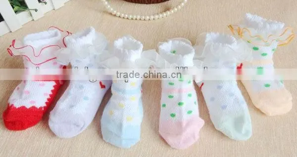baby lace trim cotton socks baby socks