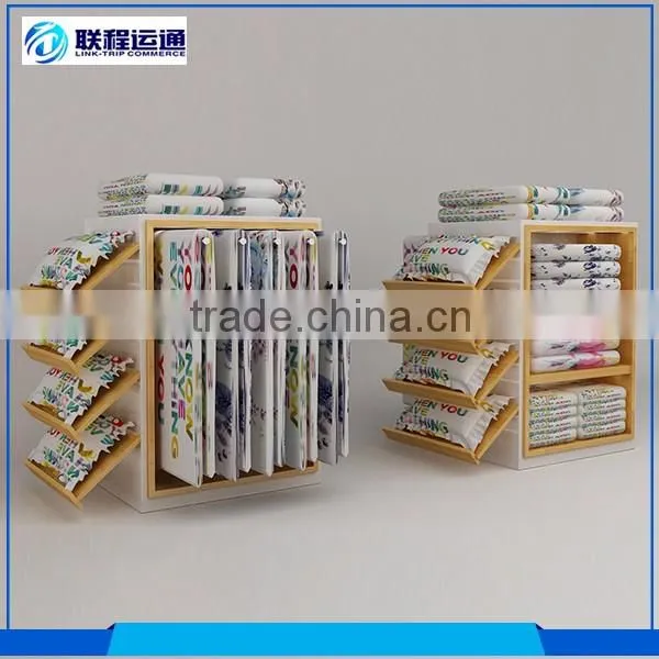 Fashion 4 layer show shelf power coating wooden display rack