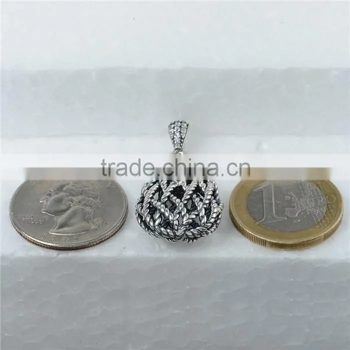 European Style Vintage Sterling Silver Pendant Necklace