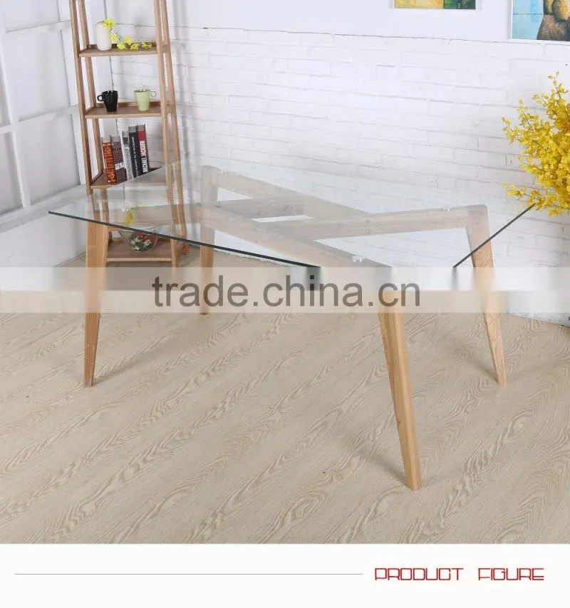 Tempered glass dining table new design
