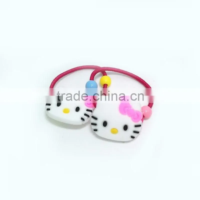 China Manufacture Cute Cartoon PVC Elastic Hair band Hair Rubber Band