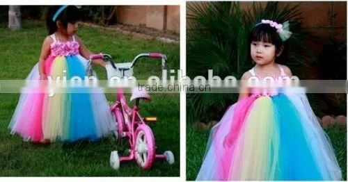 Hot Selling Rainbow Tutu Dress Candy Color Nice Collection Rainbow Tutu Dress