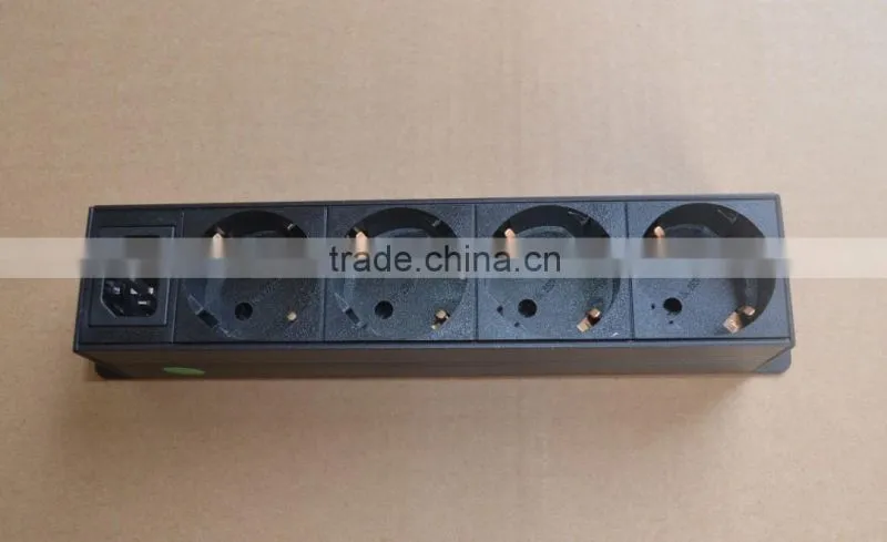 IEC C14 Inlet to UK socket PDU 4 way Outlet Power Distribution Unit & Power Strip for UPS or cabinet use