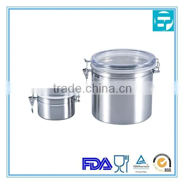 2014 Newest Airtight Stainless Steel coffee jar