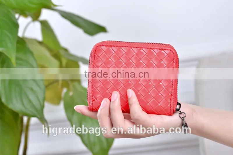ladies pocket braided wallet