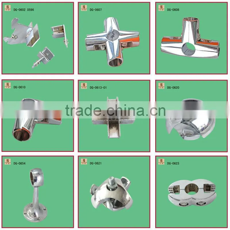 Chrome plating steel pipe cross connector/Punch metal fastener/Round tube joints