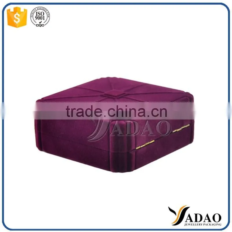 High-grade velvet small flocking jewelry gift packaging box