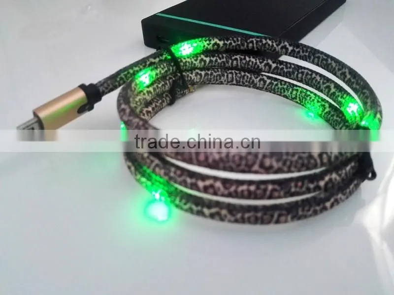 gadgets 2016 shoelace 2 in 1 sparkling LED usb cable for mp3 mp4 player