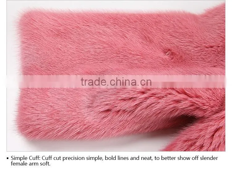 Classic red fox mink fur jacket for women
