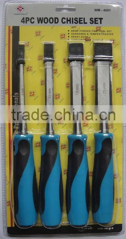 Hot sales 6pcs Wood chisel set with PP and TPR handle