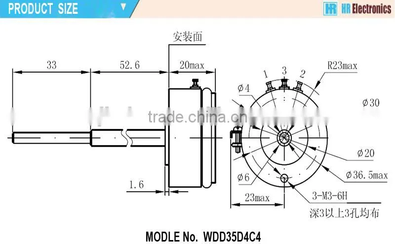 linear 5k potentiometer WDD35D4C4