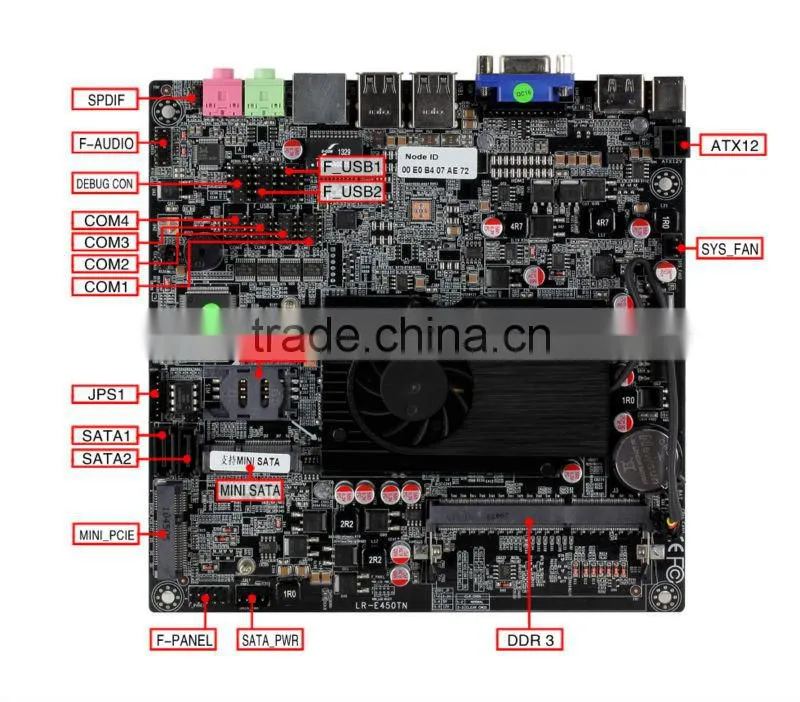 Realan 450TN Mini ITX Desktop Motherboard DDR3 HDMI VGA