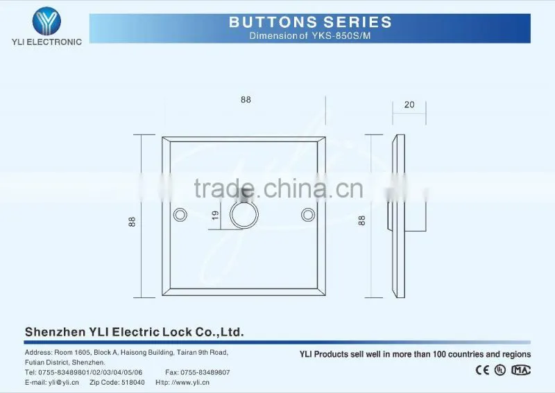 Hot Sale Stainless Steel Door Release Switch