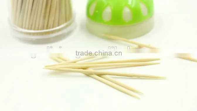 bamboo toothpick with blue cover canister
