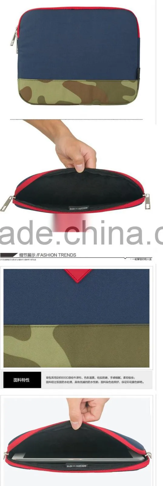 Shockproof Customized Camo Neoprene netbook laptop Sleeve{LAP16-004)