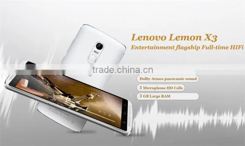 Original Lenovo Lemon Vibe X3 C50 5.5'' 1920X1080px Snapdragon-808 HexaCores 3GB+32GB RAM+ROM 21.0MP+8.0MP Camera Dual SIM