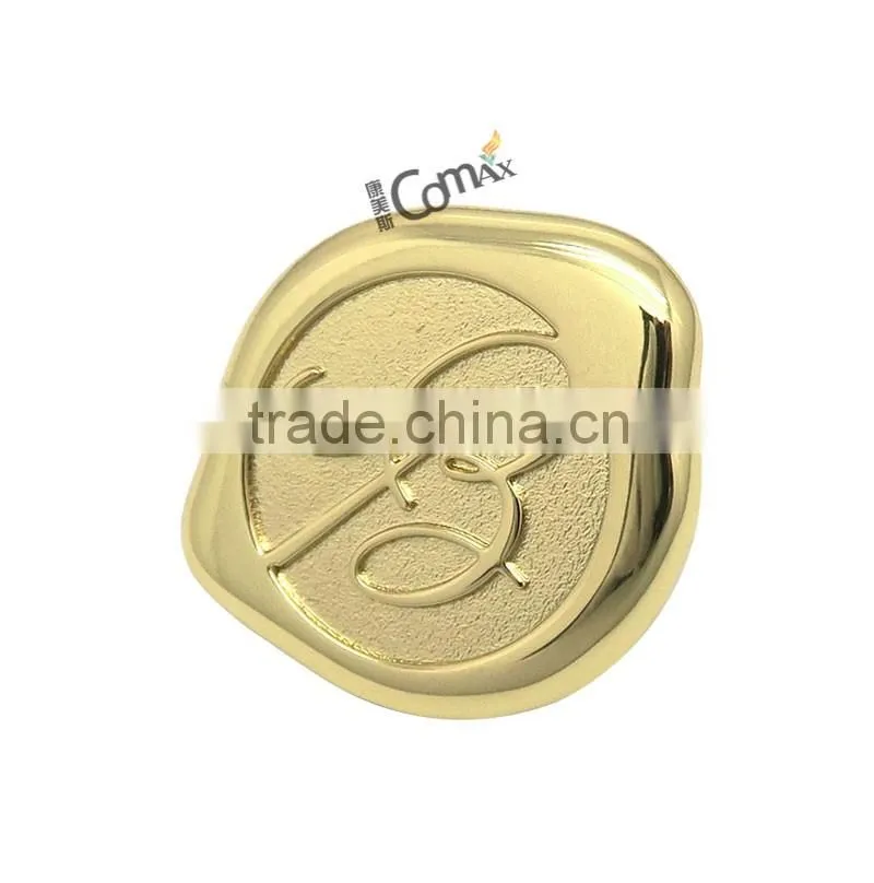 New Design Shiny Gold Metal Logo For Handbag