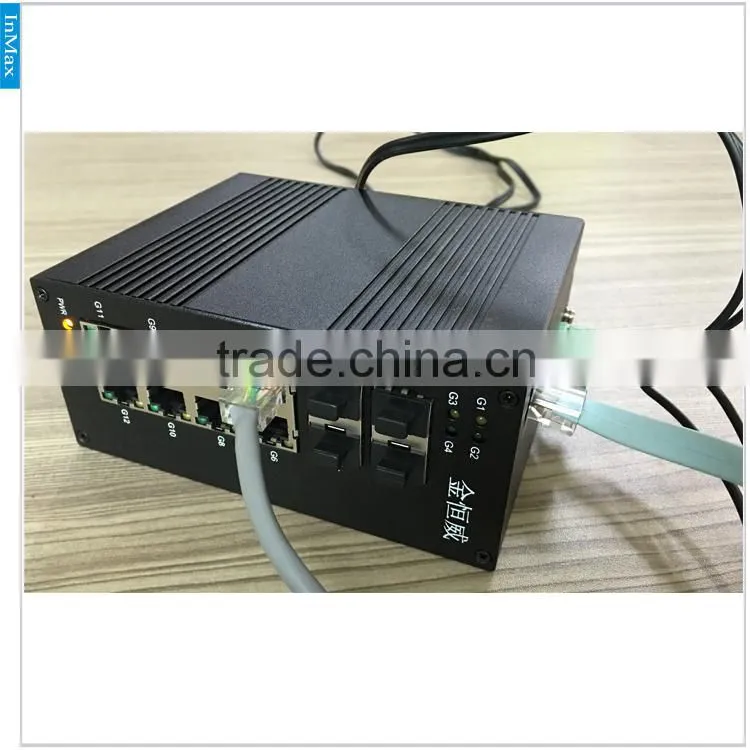 4x1000M FX(SFP Slot) + 8x10/100/1000MBase TX Full Gigabit Industrial Switch IP-Camera, Intelligent Transportation i712A