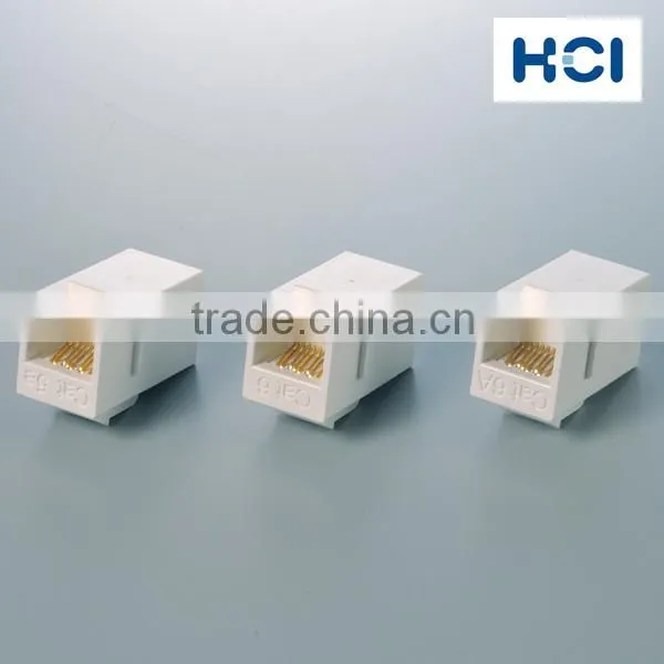 Network Solution RJ45 Cat6 180 Degree Unshielded UTP Straight Keystone Coupler