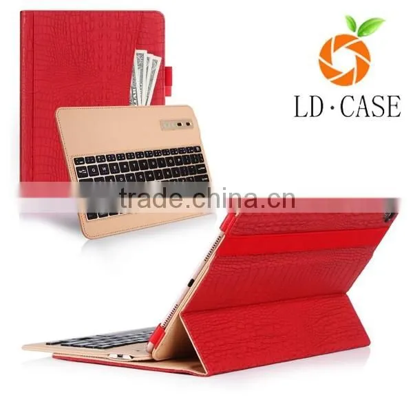 Leather Case Cover with Bluetooth Wireless Keyboard with tablet cover case