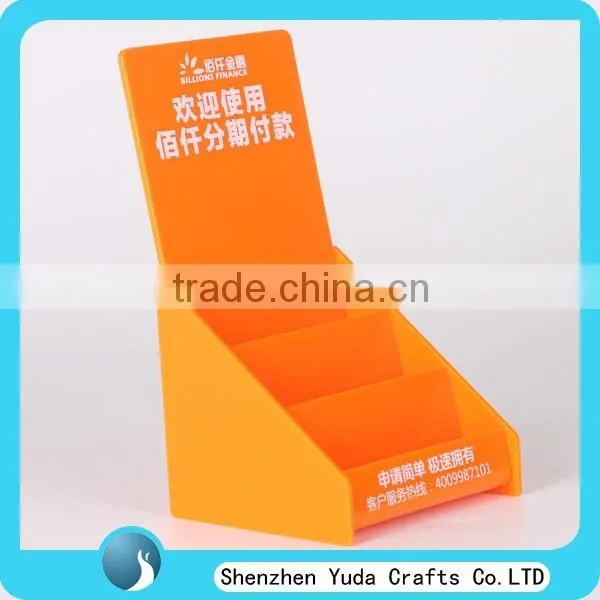 3 tiers homemade wholesale plexiglass acrylic brochure display, flyer stand for leaflet displaying