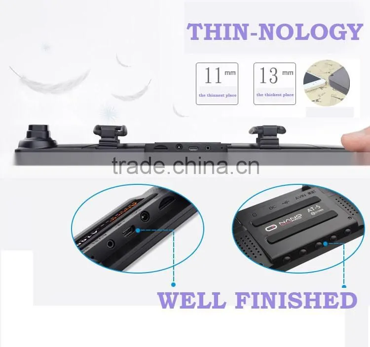 Navi car dvr Dual Camera parking rear view mirror car camera recorder 168