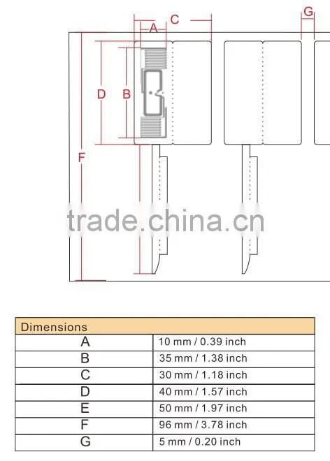 UHF Passive tamper proof RFID Jewelry Tag RFID Chip Alien Higgs 3