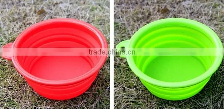 wholesales Eco friendly pet silicone foldable bowl