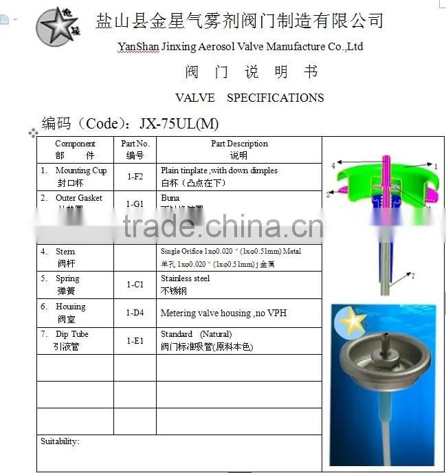automatic spray air freshener metering aerosol valve actuator