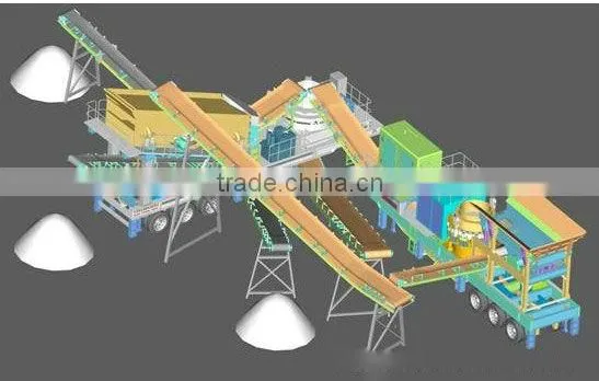 PE 600*900 Mobile crusher station with diesel engine for sale