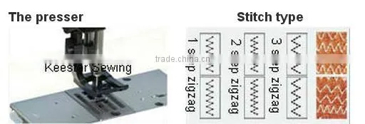 Keestar 204-1S flat bed heavy thread zigzag sewing machine price