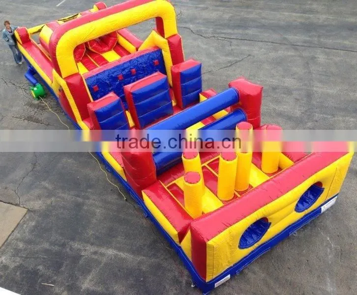 PVC inflated castle made by PVC inflatable material from Hubei Jinlong