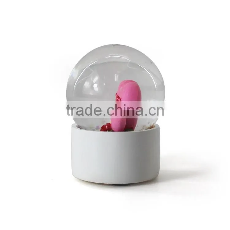 Small custom plastic snow globe