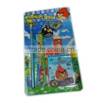 promotional kids stationery set with pencil rubber ruler sharpener