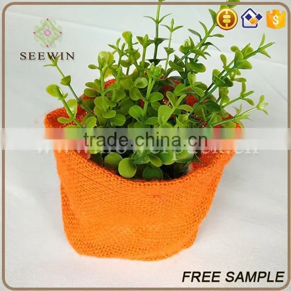 bright colored natural jute wholesale flower pots