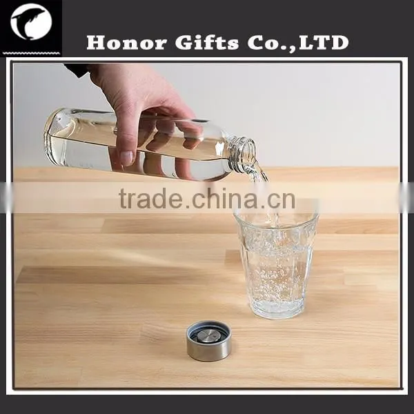 Factory Price Logo Custom Colorful Sleeves Wholesale Glass Water Bottle