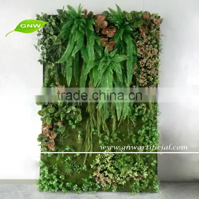 GNW GLW084 Artificial Grass Wall Green color High Imitation Plants Leaf outdoor decor