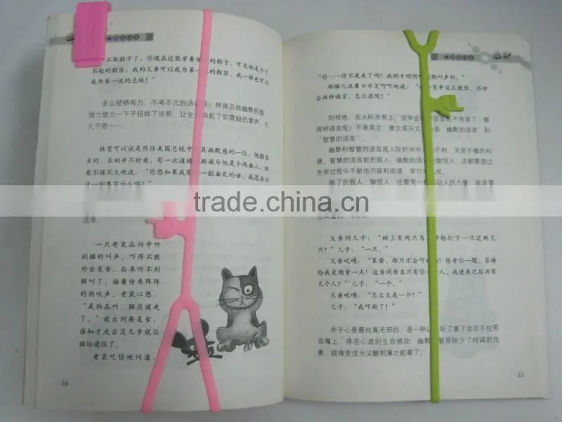 new design hot sell silicone 3d christmas bookmarks