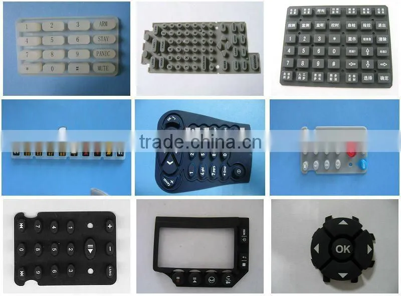 The electrinic silicone keypad membrane silicone rubber keypad