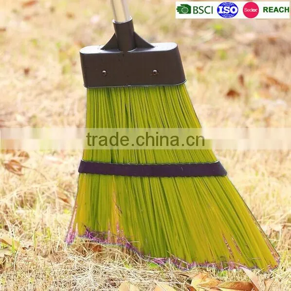 wholesale plastic outdoor broom, leaf broom with long handle