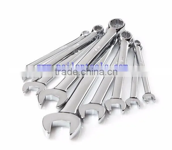 Carbon Steel 9 pieces set Combination Wrench Set (1/4-3/4 inch.)