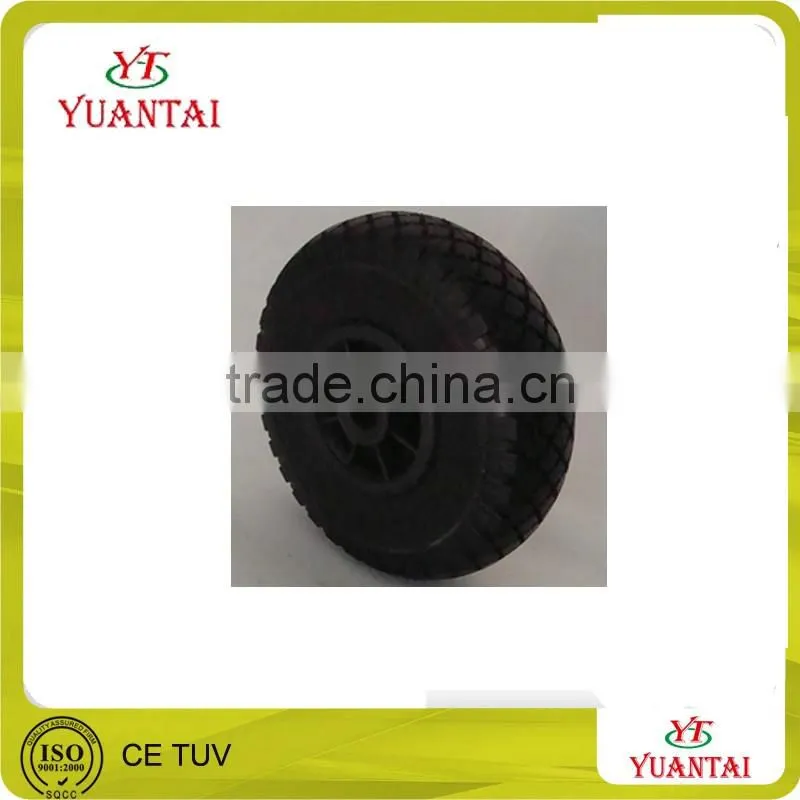 steel rim 8x2.50-4 flat free pu foam wheel