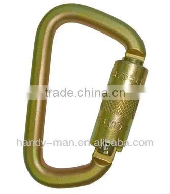 ANSI-2448TL Galvanized Steel Classic D type Twist Lock ANSI Carabiner