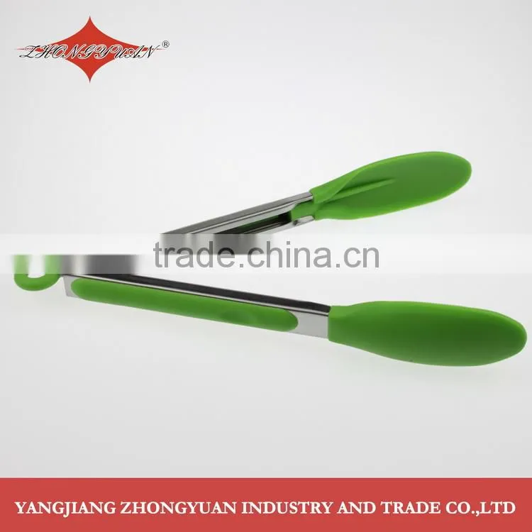 Multi function plastic food clip bbq tongsalad tongs for kitchen accessory