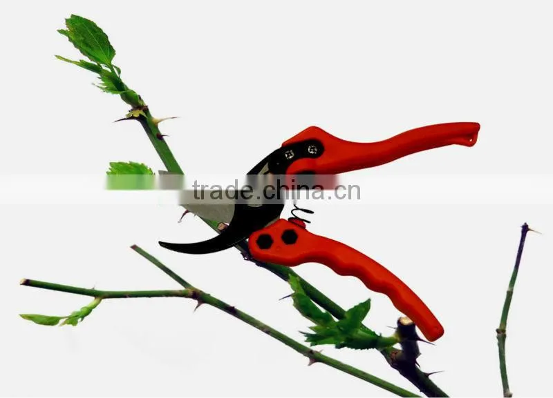 pruning shears 8.5 inch carbon steel, 60-62HRC fibreglass handle garden pruning shear