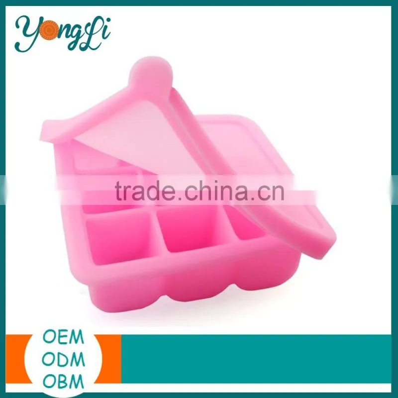 Silicone Baby Food Freezer tray with Clip-on Lid