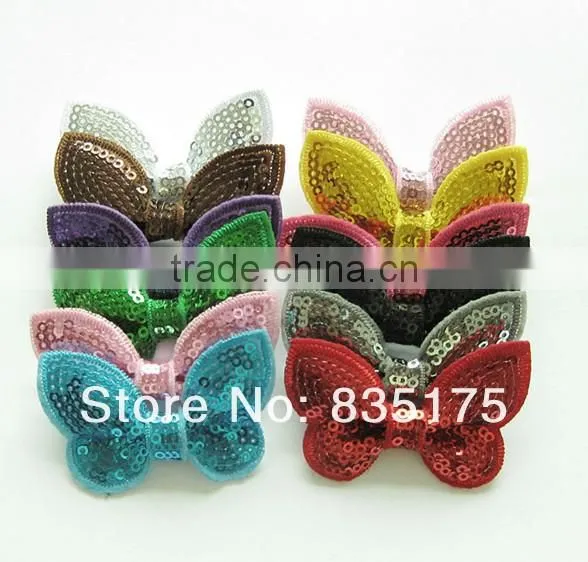 CF0776 2" wholesale mini boutique fashion beautiful sequin bows for baby girls