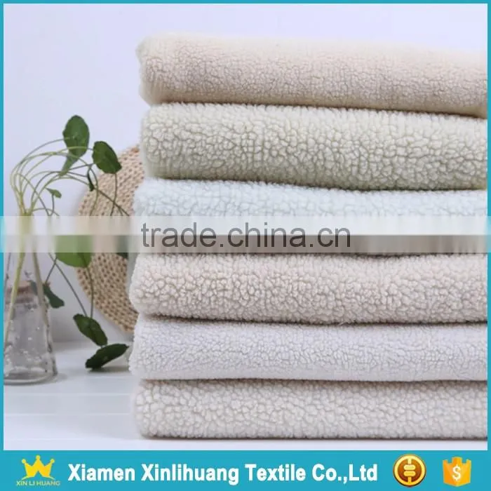 2017 New Arrival 100 Polyester Sherpa Pile Fabric for Garment