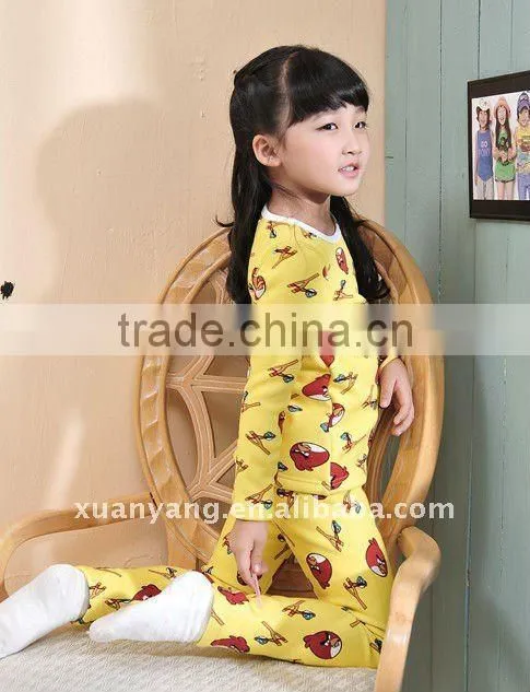 wholesale 2016 fashion design oem kids easy wear long sleeve inner animal pajamas